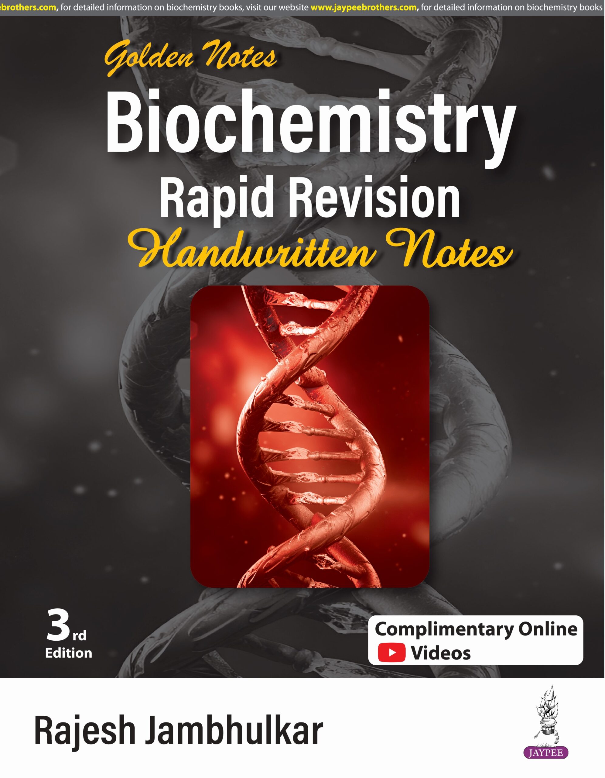 Golden Notes Biochemistry: Rapid Revision Handwritten Notes 3rd Edition