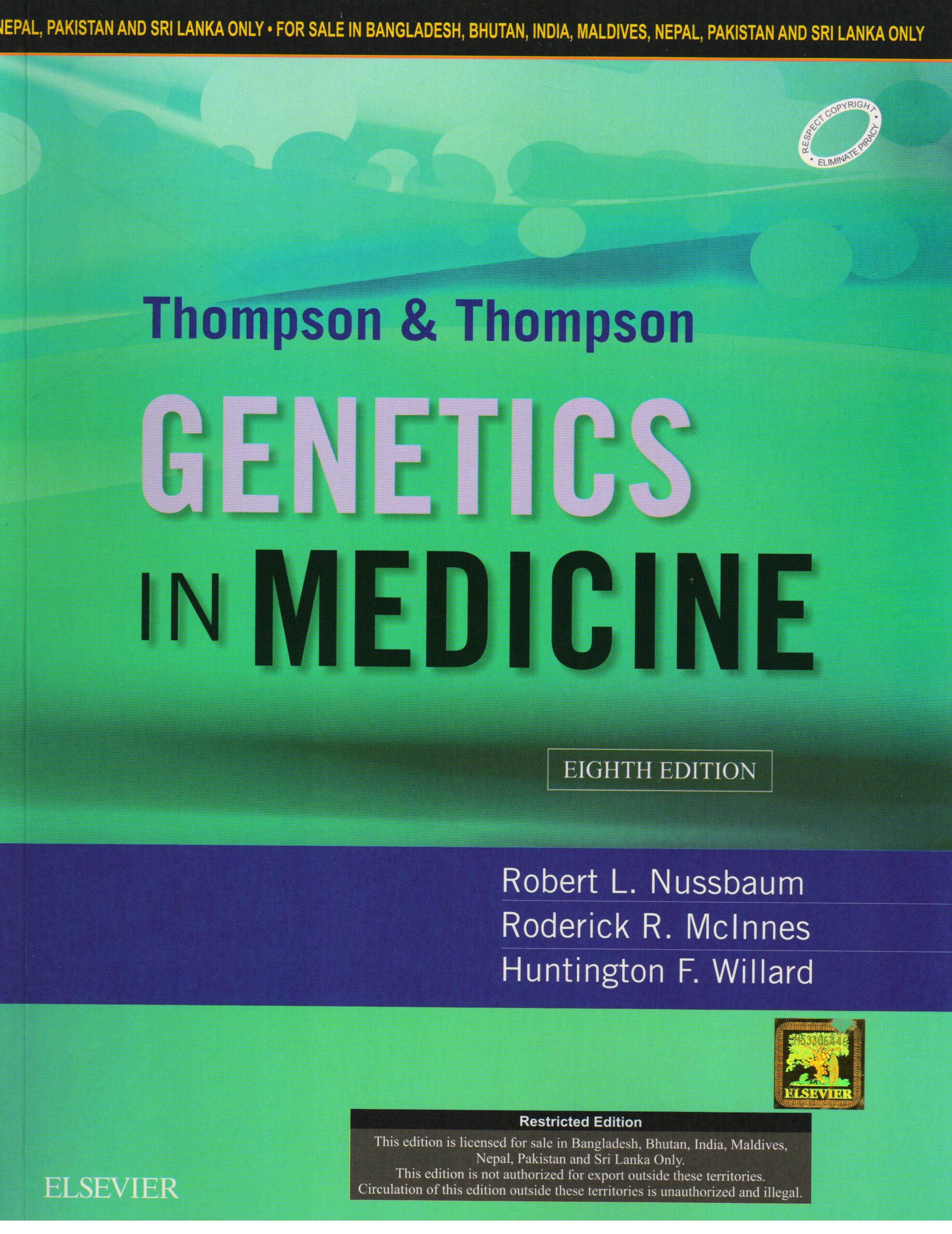 Thompson & Thompson Genetics in Medicine 8th Edition